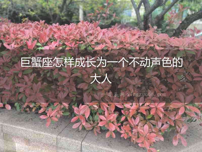 巨蟹座怎樣成長為一個不動聲色的大人