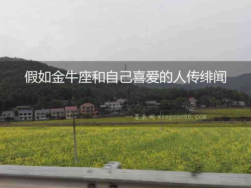 假如金牛座和自己喜愛的人傳緋聞