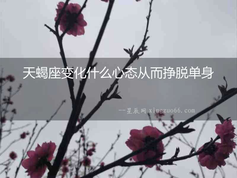 天蝎座變化什么心態從而掙脫單身