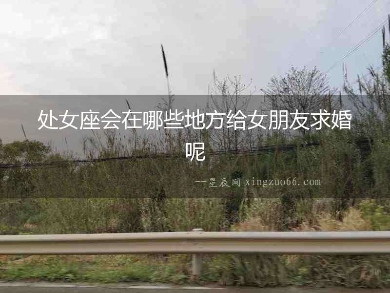 處女座會在哪些地方給女朋友求婚呢
