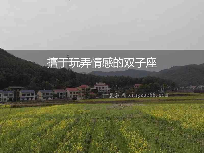 擅于玩弄情感的雙子座