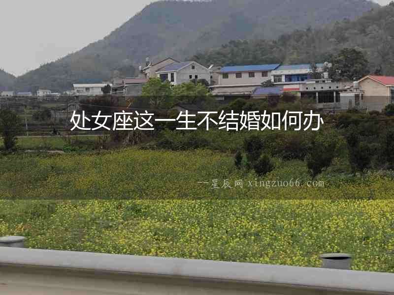 處女座這一生不結婚如何辦