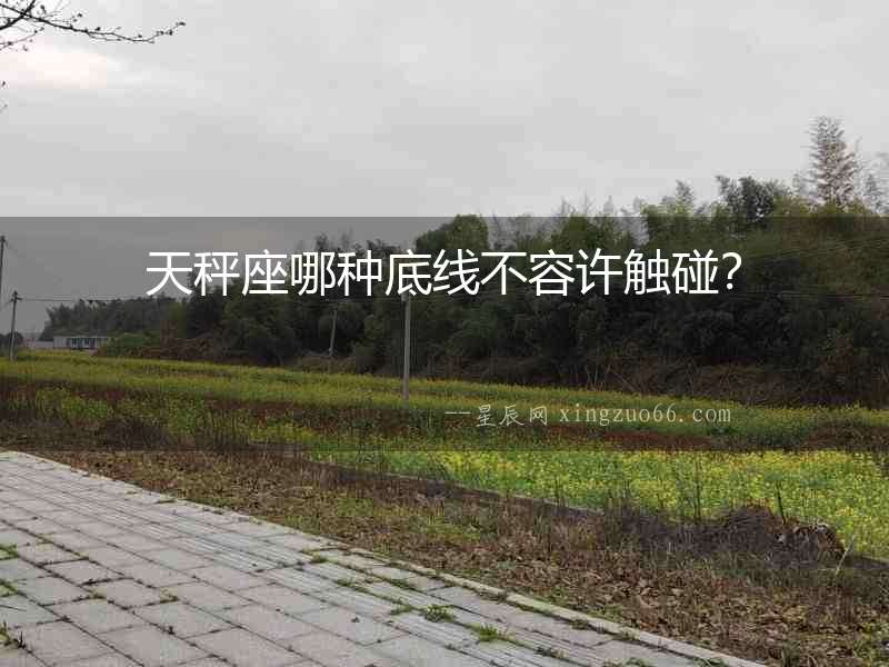 天秤座哪種底線不容許觸碰？