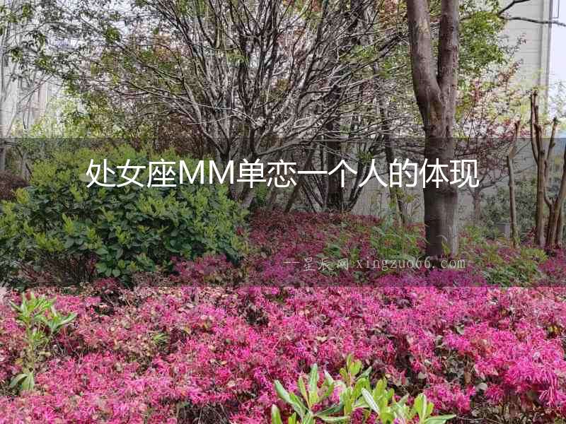 處女座MM單戀一個人的體現