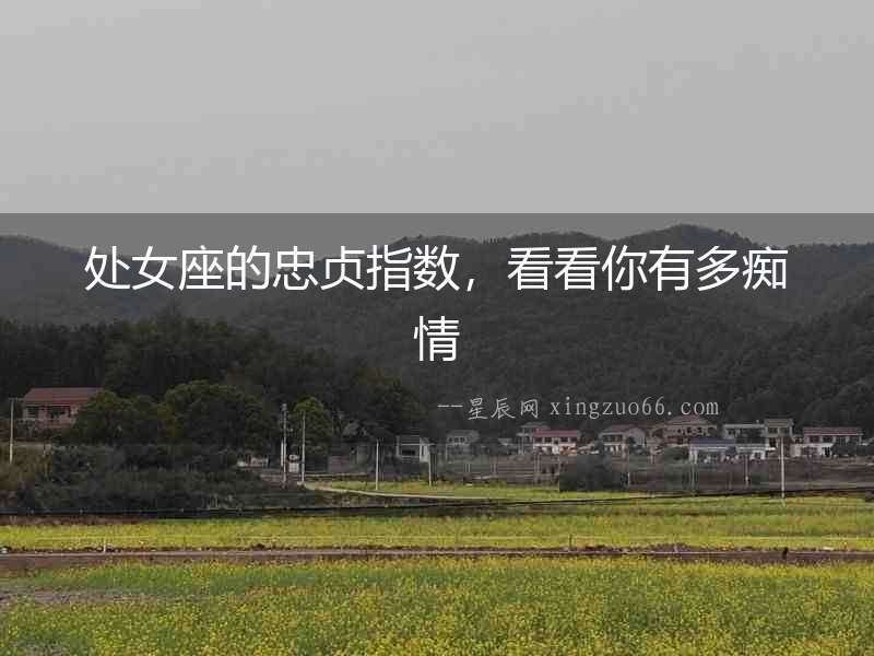 處女座的忠貞指數(shù)，看看你有多癡情