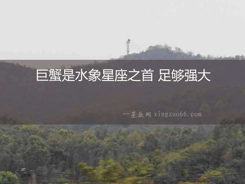巨蟹是水象星座之首 足夠強大