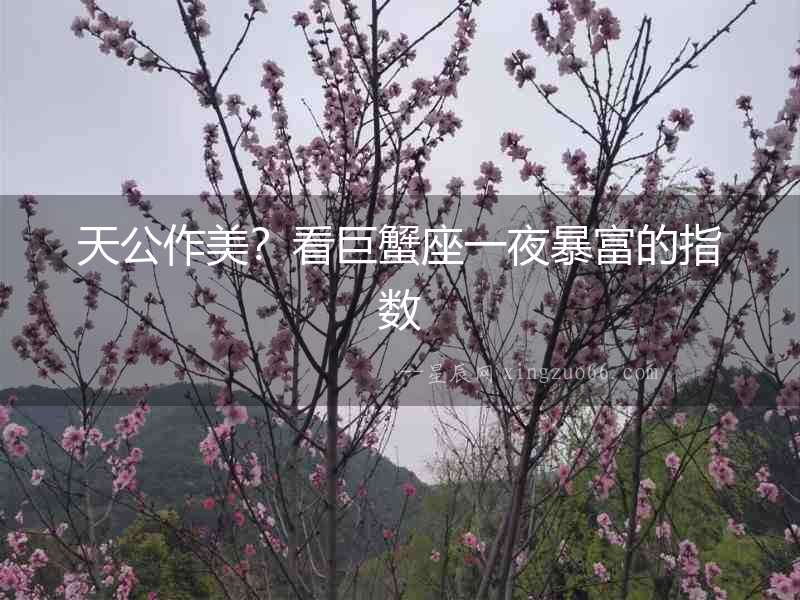 天公作美？看巨蟹座一夜暴富的指數