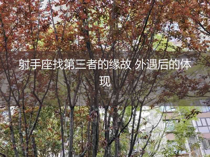 射手座找第三者的緣故 外遇后的體現
