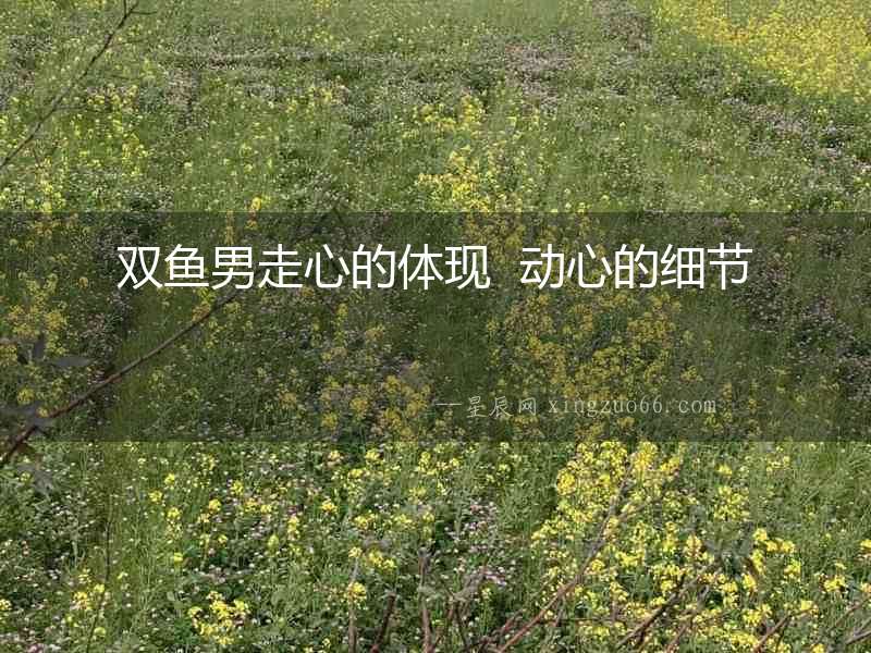 雙魚男走心的體現(xiàn)  動心的細節(jié)
