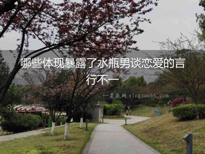 哪些體現暴露了水瓶男談戀愛的言行不一