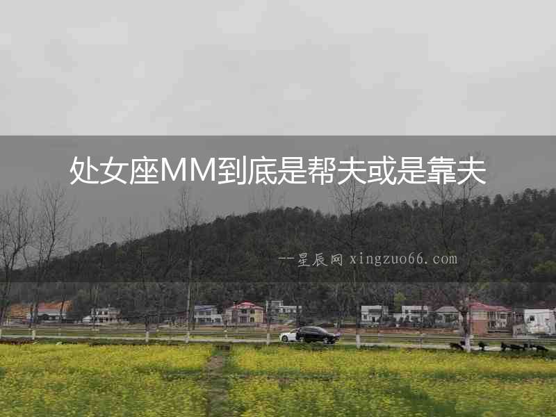 處女座MM到底是幫夫或是靠夫