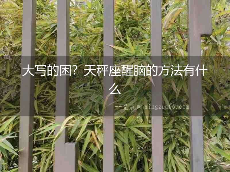 大寫的困？天秤座醒腦的方法有什么
