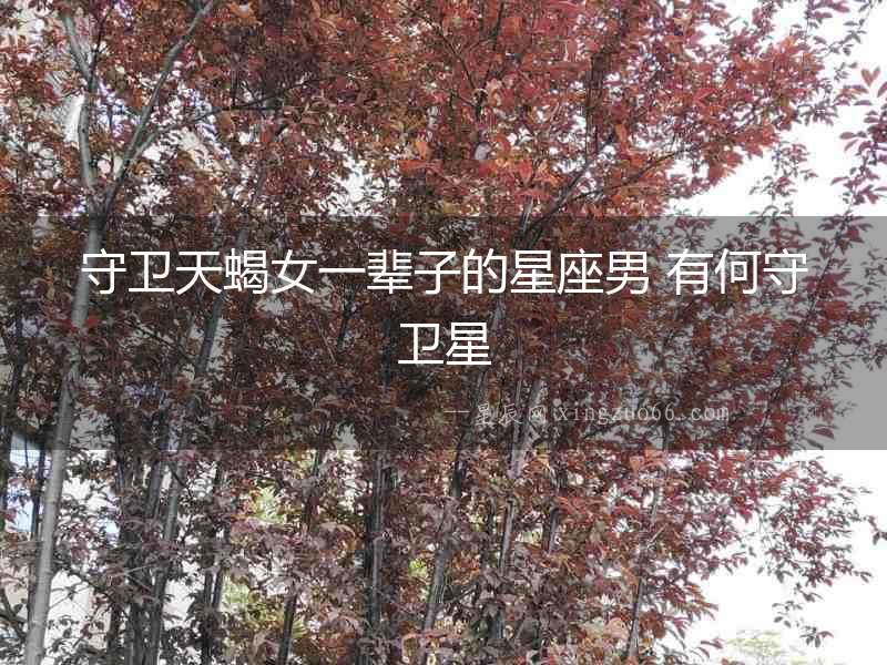 守衛天蝎女一輩子的星座男 有何守衛星