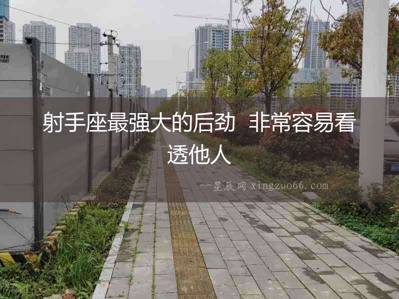 射手座最強大的后勁  非常容易看透他人