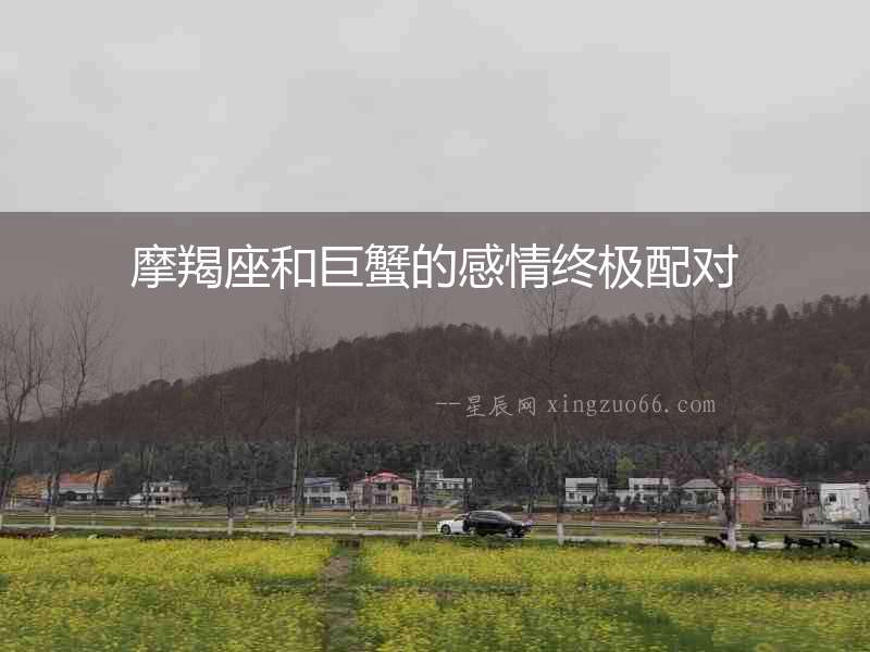 摩羯座和巨蟹的感情終極配對(duì)