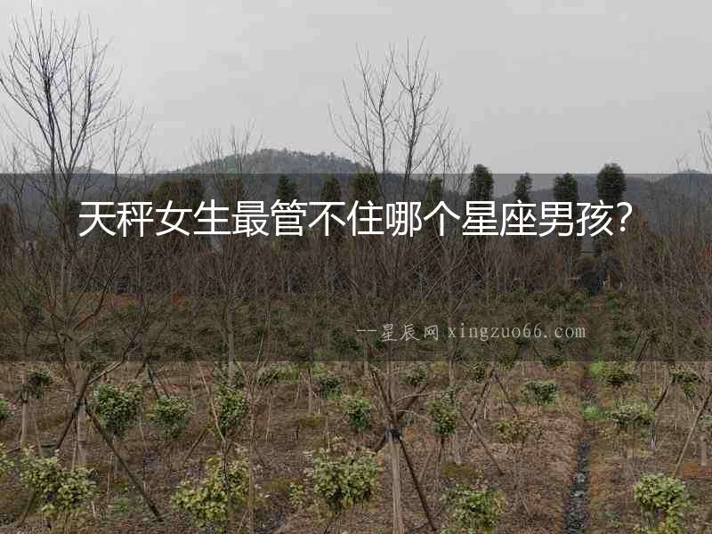 天秤女生最管不住哪個星座男孩？