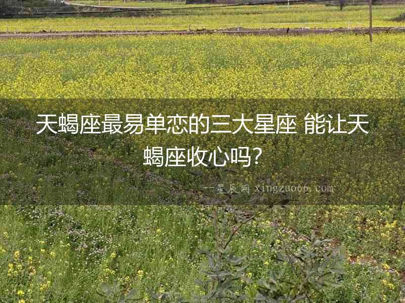 天蝎座最易單戀的三大星座 能讓天蝎座收心嗎？