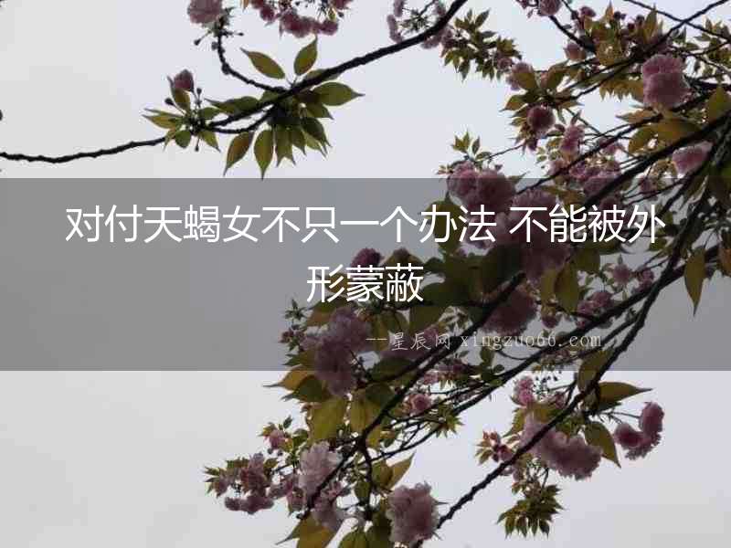 對付天蝎女不只一個辦法 不能被外形蒙蔽