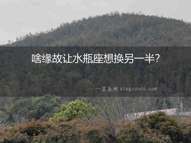 啥緣故讓水瓶座想換另一半？