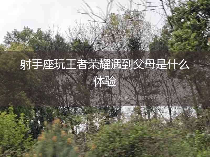 射手座玩王者榮耀遇到父母是什么體驗