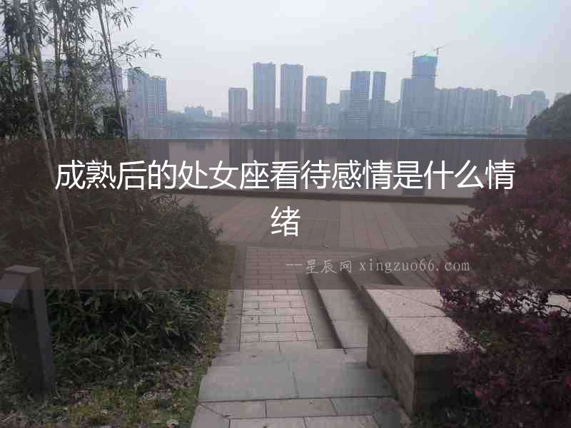 成熟后的處女座看待感情是什么情緒