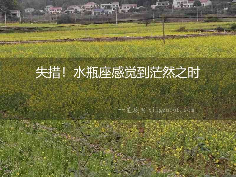 失措！水瓶座感覺到茫然之時