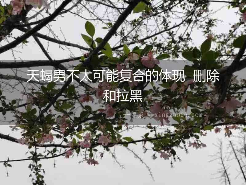 天蝎男不太可能復合的體現  刪除和拉黑