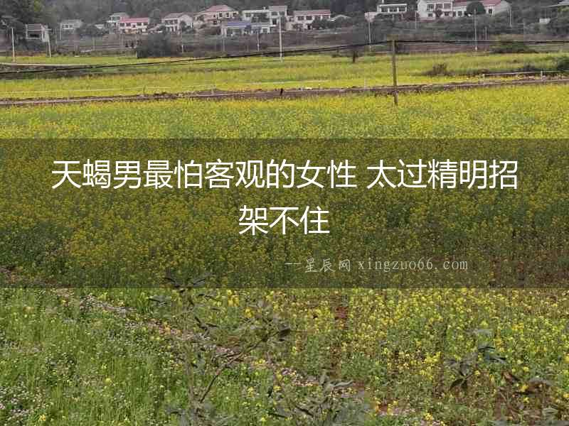 天蝎男最怕客觀的女性 太過精明招架不住