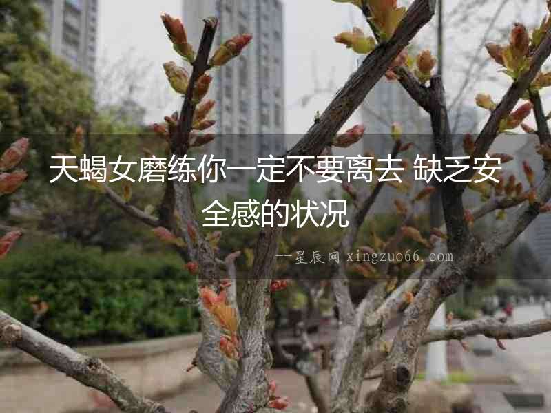 天蝎女磨練你一定不要離去 缺乏安全感的狀況