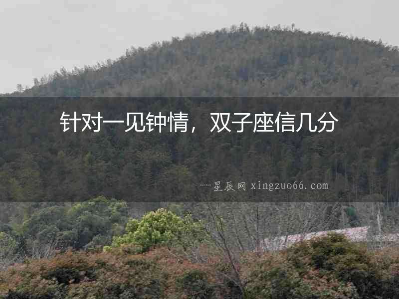 針對一見鐘情，雙子座信幾分