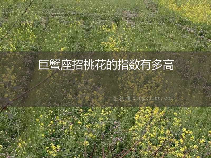 巨蟹座招桃花的指數(shù)有多高