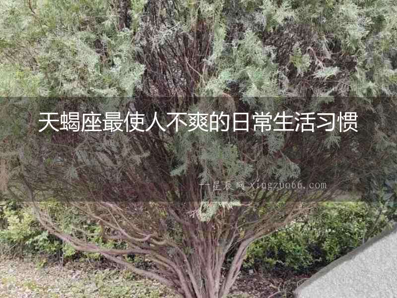 天蝎座最使人不爽的日常生活習慣