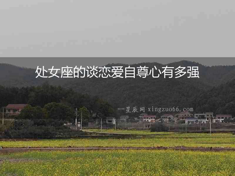 處女座的談戀愛自尊心有多強