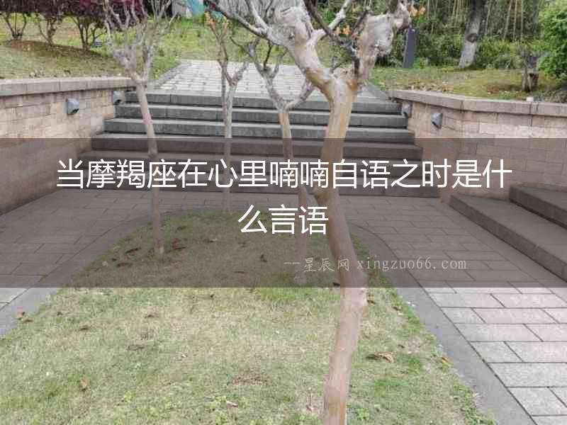 當摩羯座在心里喃喃自語之時是什么言語