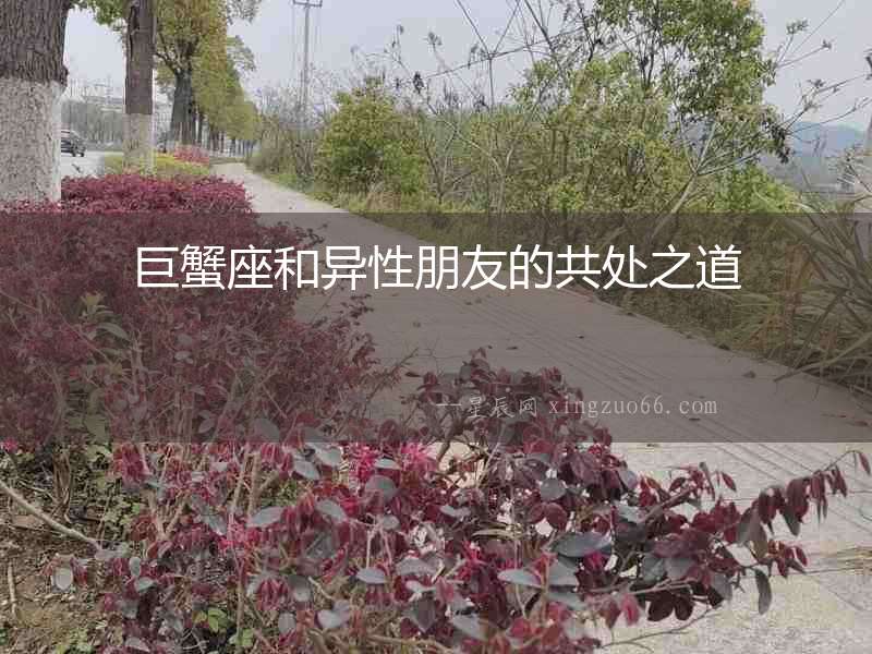 巨蟹座和異性朋友的共處之道