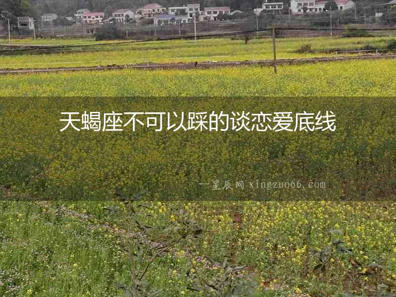 天蝎座不可以踩的談戀愛底線