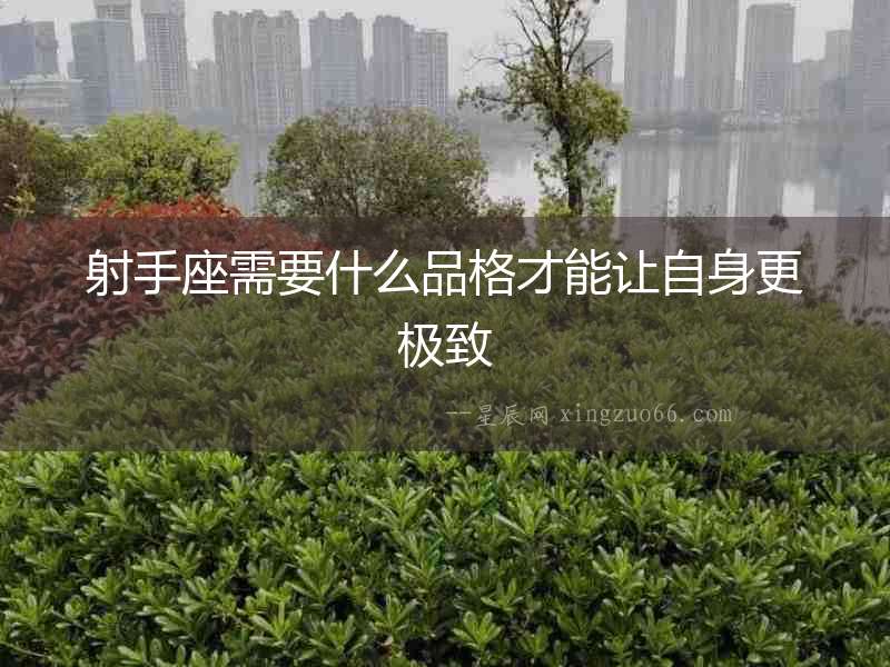 射手座需要什么品格才能讓自身更極致