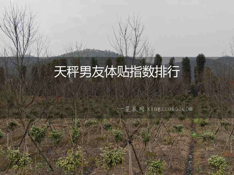 天秤男友體貼指數(shù)排行
