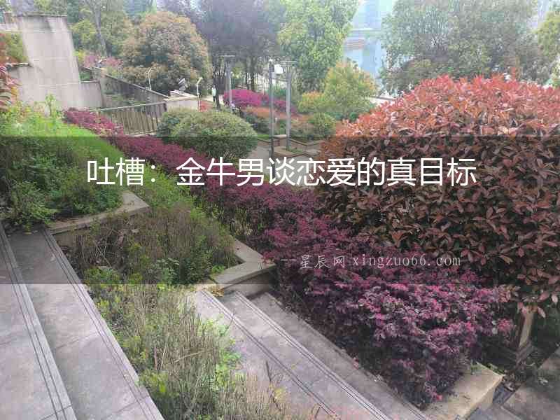 吐槽：金牛男談戀愛的真目標