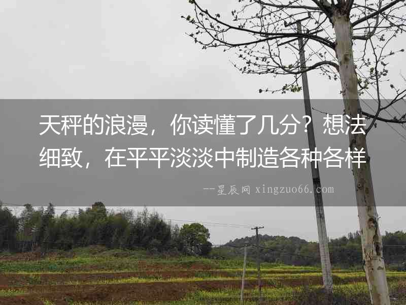 天秤的浪漫，你讀懂了幾分？想法細致，在平平淡淡中制造各種各樣驚喜