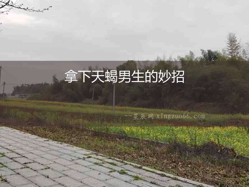 拿下天蝎男生的妙招