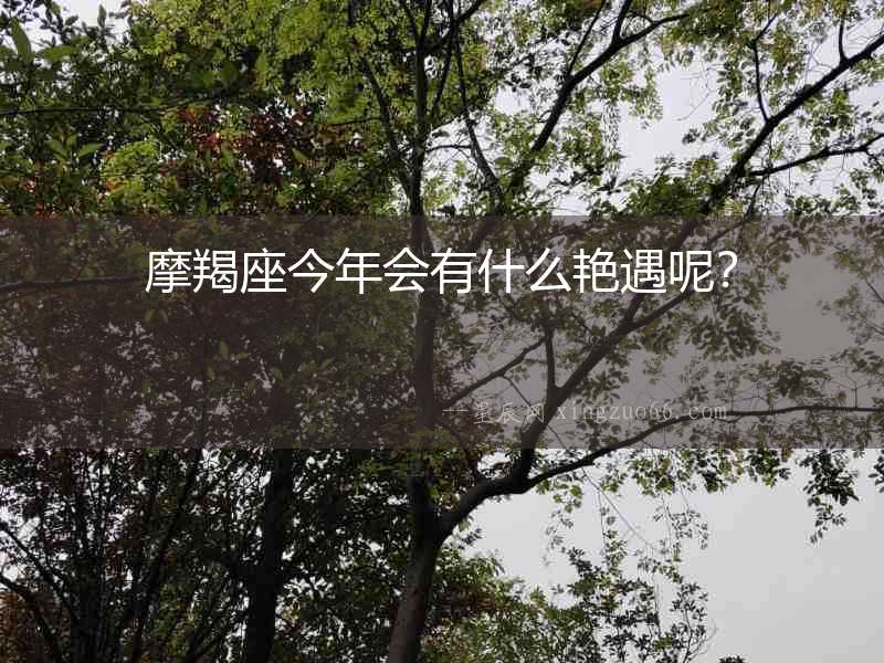 摩羯座今年會有什么艷遇呢？