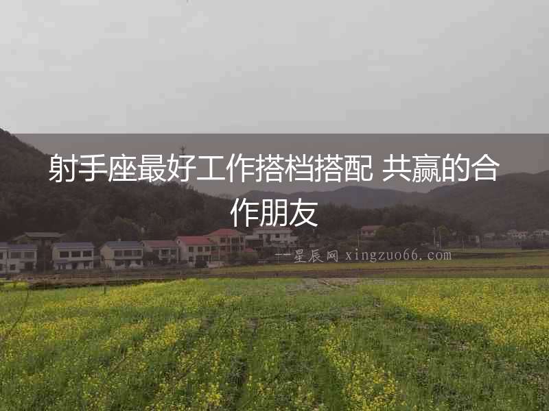 射手座最好工作搭檔搭配 共贏的合作朋友