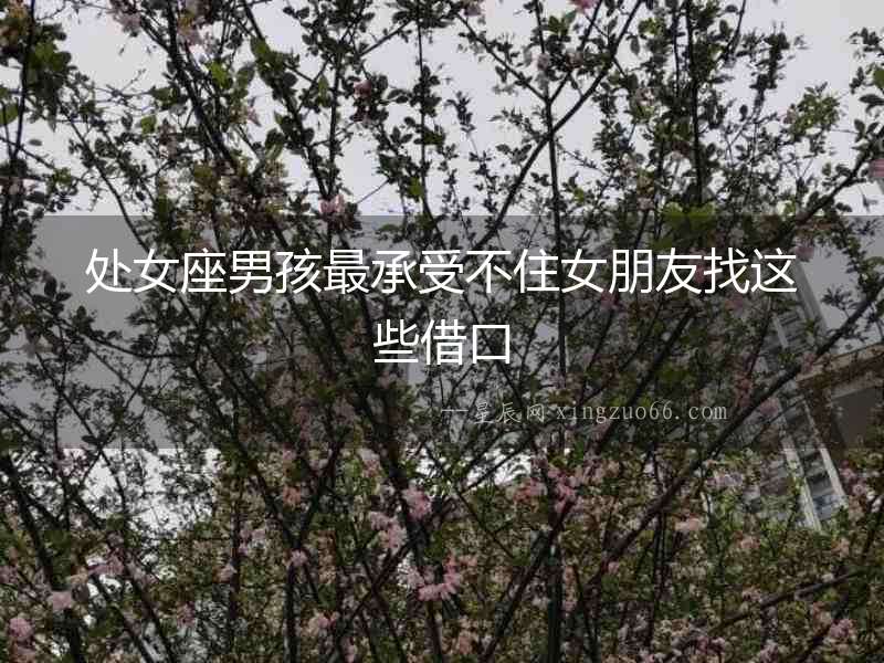 處女座男孩最承受不住女朋友找這些借口