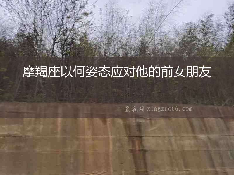 摩羯座以何姿態應對他的前女朋友