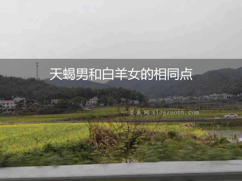天蝎男和白羊女的相同點(diǎn)