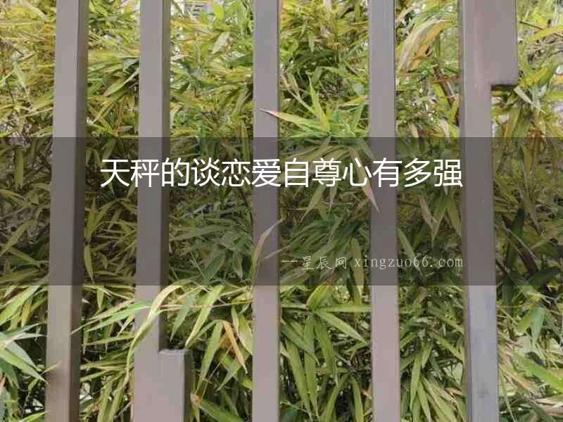 天秤的談戀愛自尊心有多強