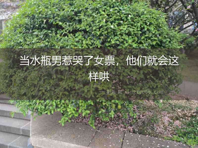 當水瓶男惹哭了女票，他們就會這樣哄