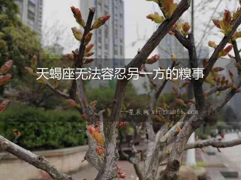 天蝎座無(wú)法容忍另一方的糗事