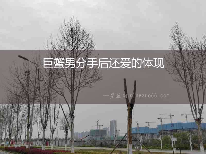 巨蟹男分手后還愛的體現(xiàn)